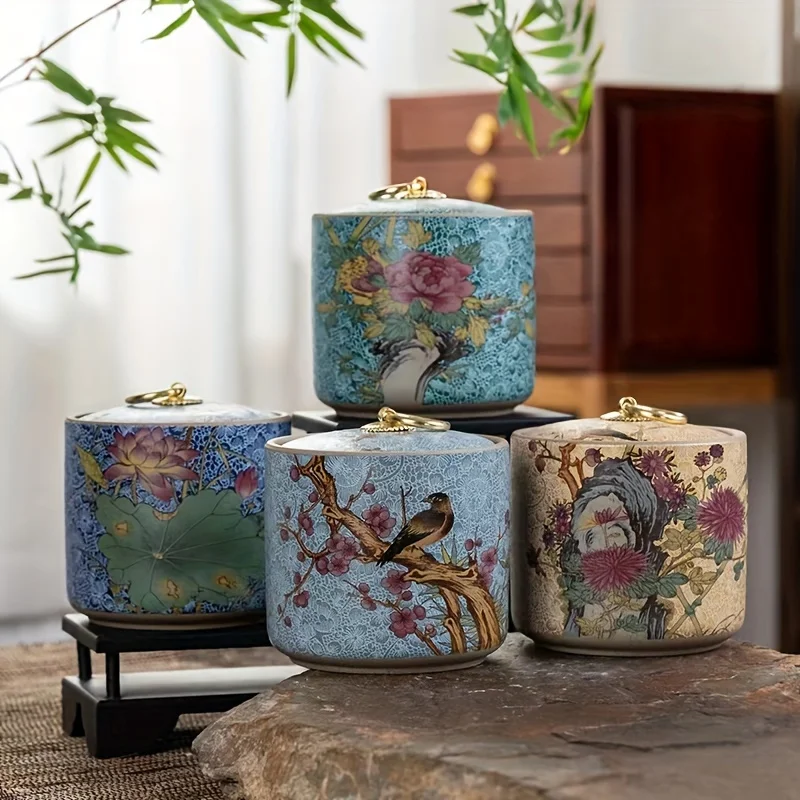 Coffee Tea Etc - Enamel Color Ceramic Tea Cans Coarse