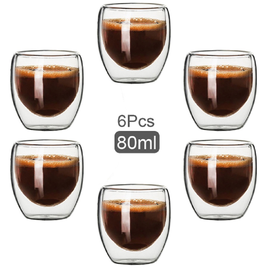 Coffee Tea Mix - Double Walled Glass Coffee Mugs Glass
