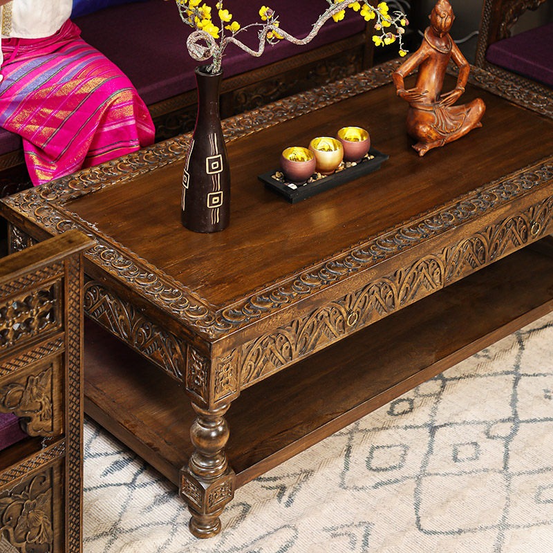 Solid wood coffee table Thai c - Coffee Tea Thai recension och pris