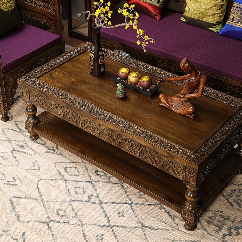 Solid wood coffee table Thai c - Coffee Tea Thai recension och pris