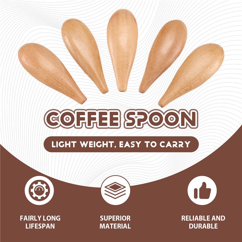 B69C 5 Pieces Mini Wooden Spoo - Coffee Tea Etc recension och pris