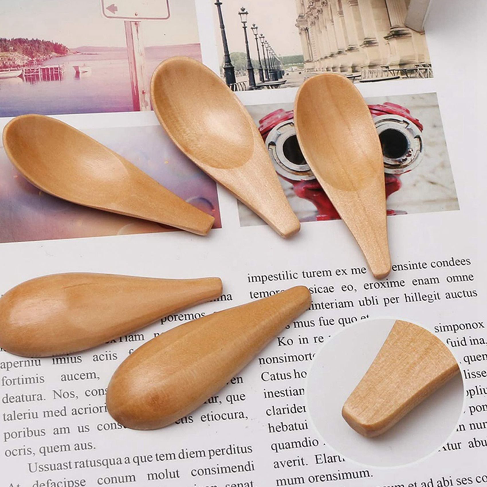 A04G-10 Pieces Mini Wooden Spo - Coffee Tea Etc recension och pris