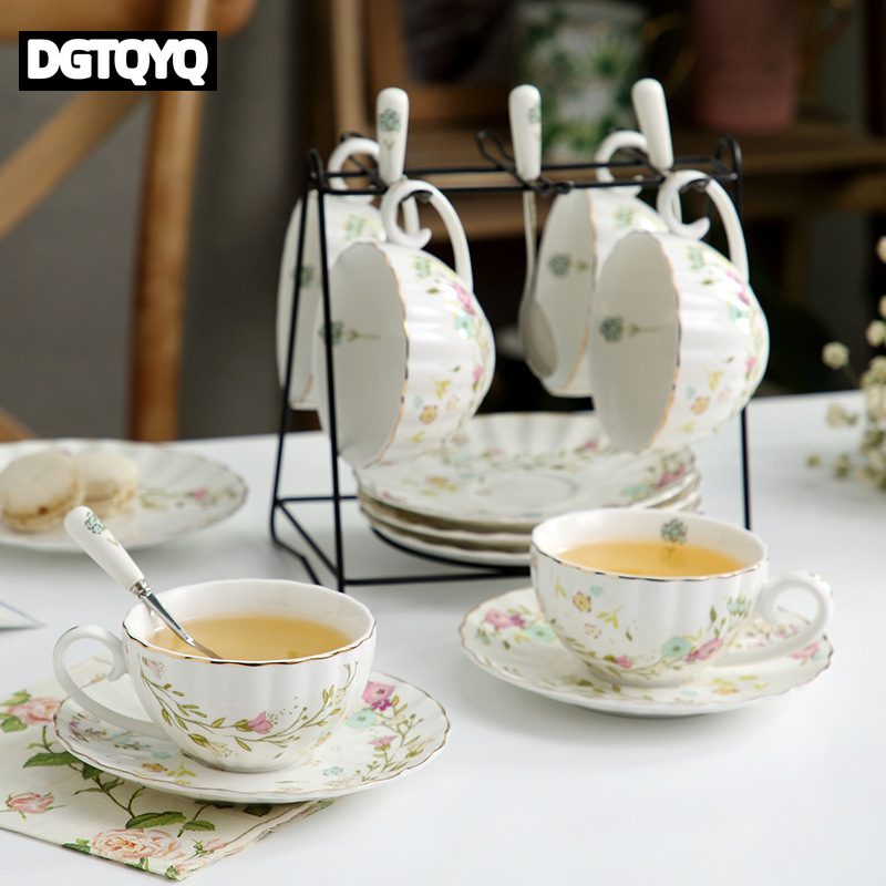 2Pcs Vintage Floral Ceramic Co - Coffee Tea Mix recension och pris