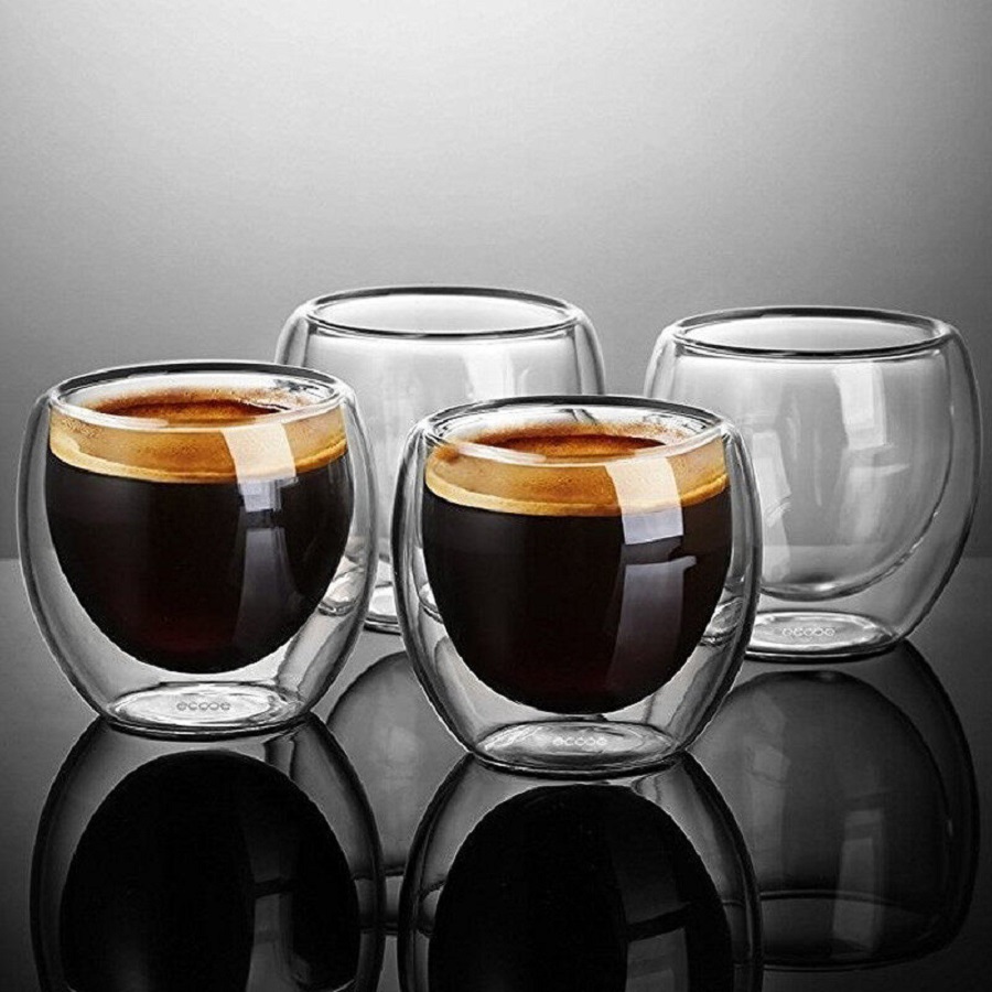Double Walled Glass Coffee Mug - Coffee Tea Mix recension och pris
