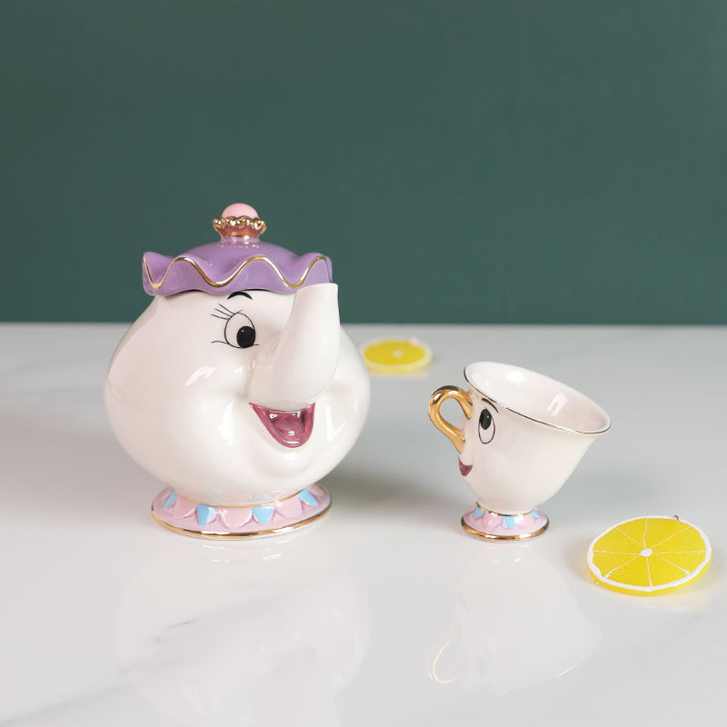 Hot Teapot Cartoon Beauty And  - Coffee Tea Mix recension och pris
