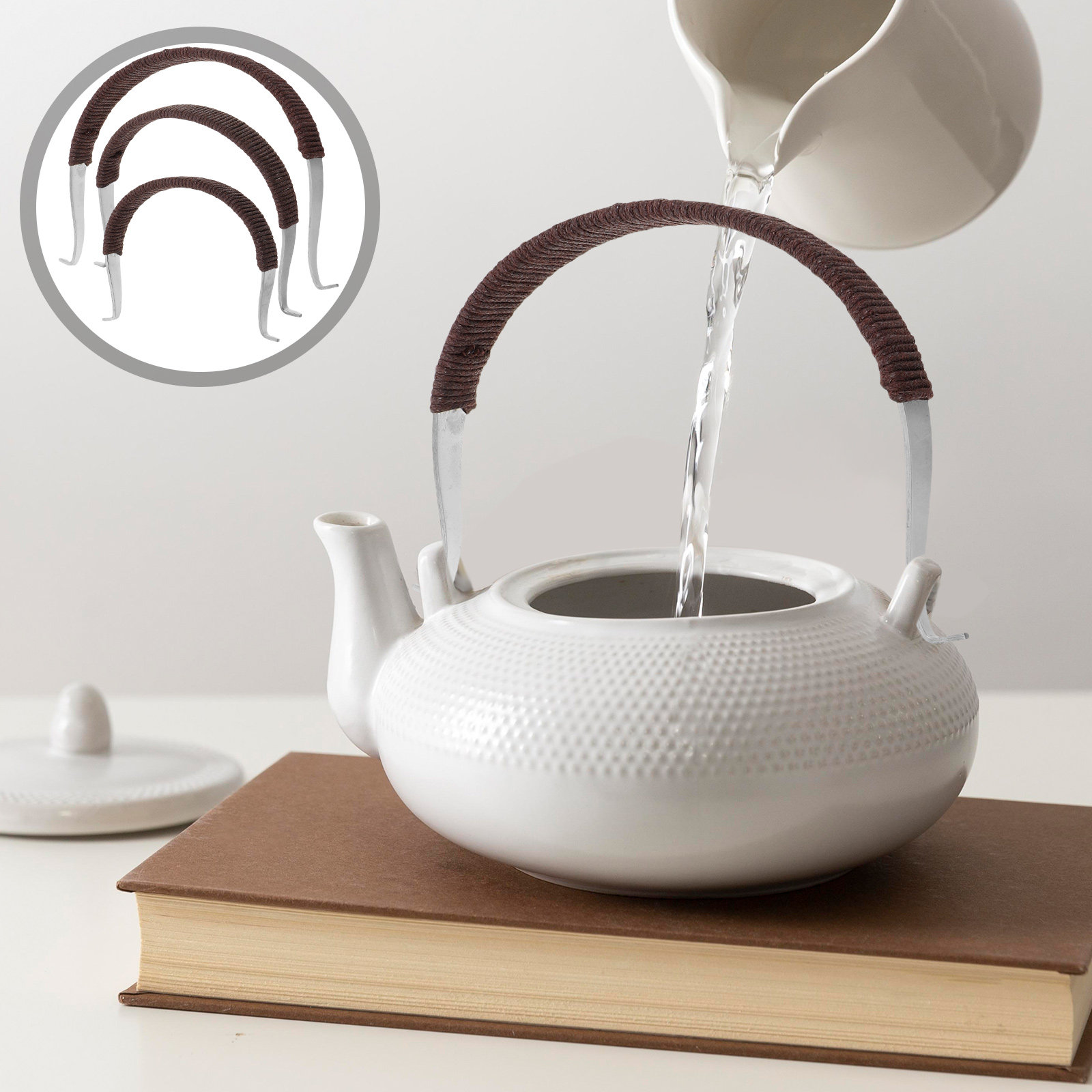 3Pcs Stainless Steel Teapot Ha - Coffee Tea Replacement recension och pris