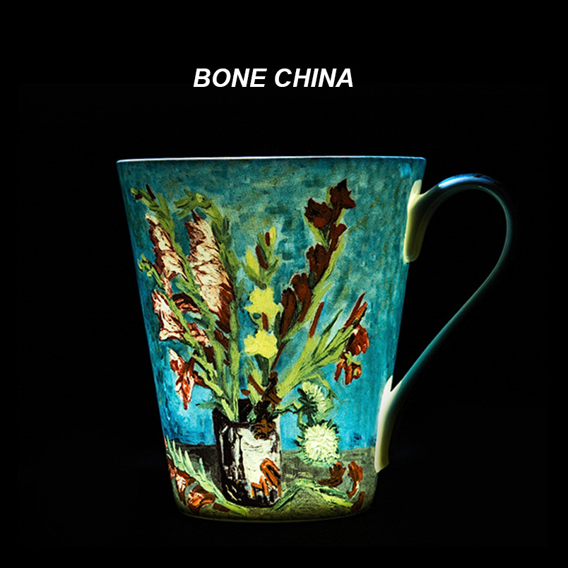 5 Pcs Set Bone China Van Gogh  - Coffee Tea Van recension och pris