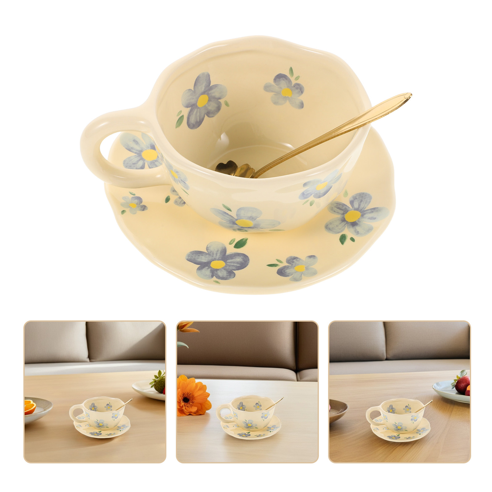 1Set Creative Ceramic Coffee C - Coffee Tea Break recension och pris