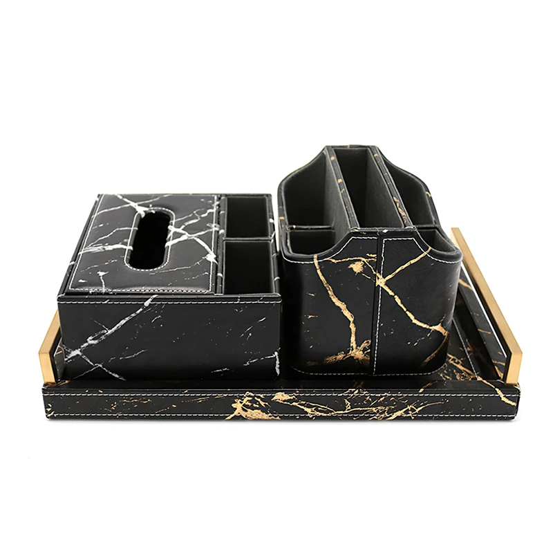 Nordic Marbled Leather Tray Re - Coffee Tea Etc recension och pris