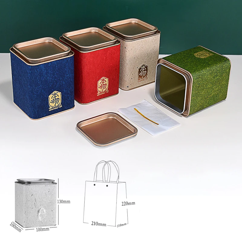 Tea Tin Containers Square Meta - Coffee Jasmine Tea recension och pris