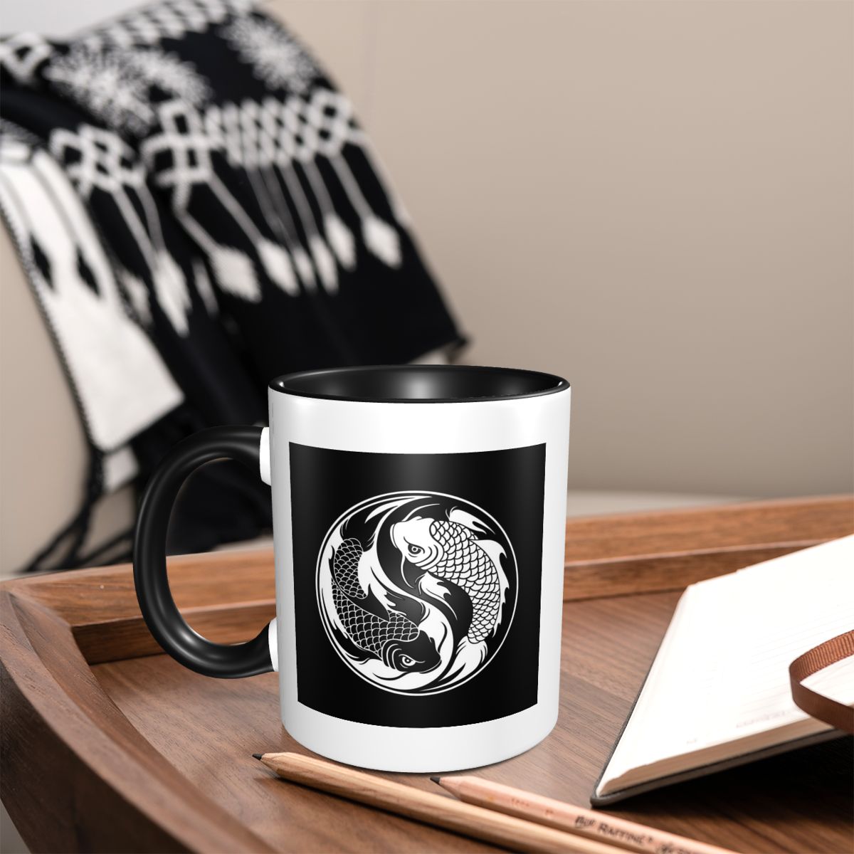 Black And White Yin Yang Koi F - Coffee Tea Yin Yang recension och pris